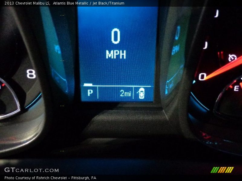Atlantis Blue Metallic / Jet Black/Titanium 2013 Chevrolet Malibu LS