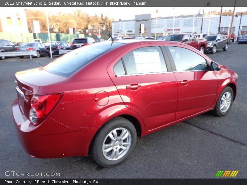 Crystal Red Tintcoat / Jet Black/Dark Titanium 2013 Chevrolet Sonic LT Sedan