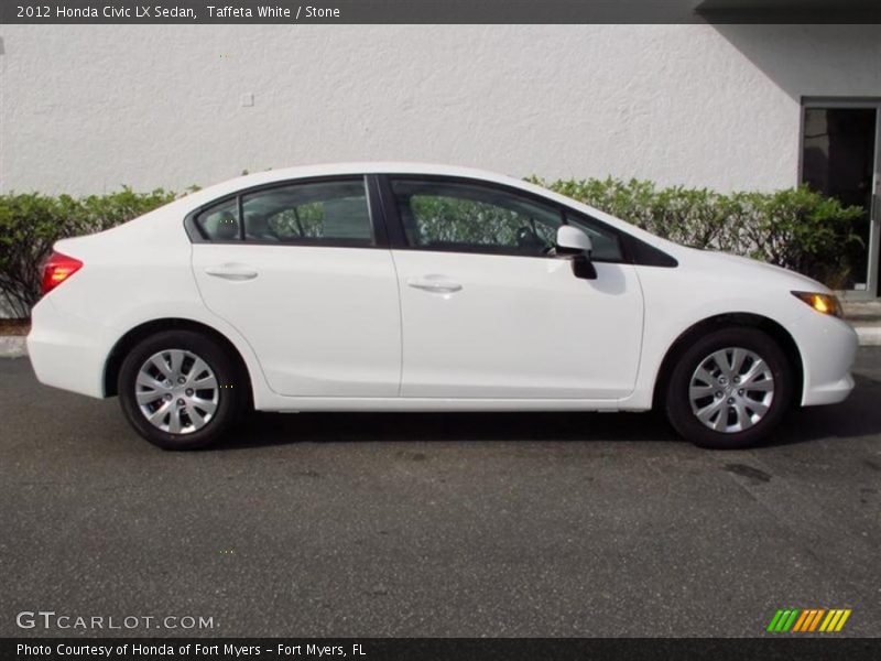 Taffeta White / Stone 2012 Honda Civic LX Sedan