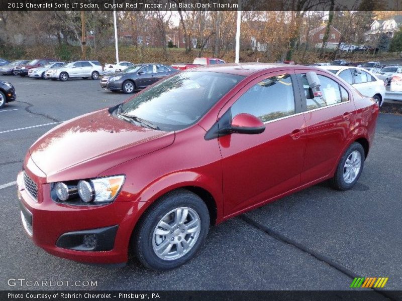 Crystal Red Tintcoat / Jet Black/Dark Titanium 2013 Chevrolet Sonic LT Sedan