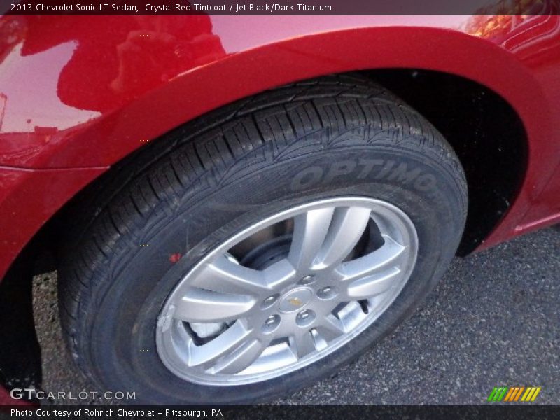 Crystal Red Tintcoat / Jet Black/Dark Titanium 2013 Chevrolet Sonic LT Sedan