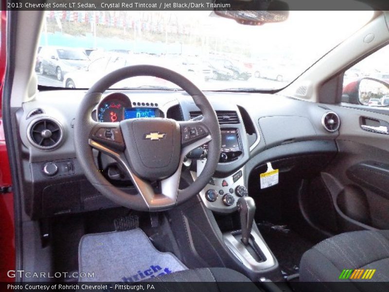 Crystal Red Tintcoat / Jet Black/Dark Titanium 2013 Chevrolet Sonic LT Sedan