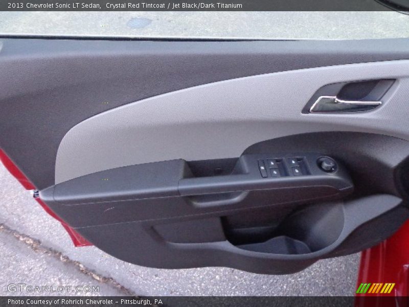Crystal Red Tintcoat / Jet Black/Dark Titanium 2013 Chevrolet Sonic LT Sedan