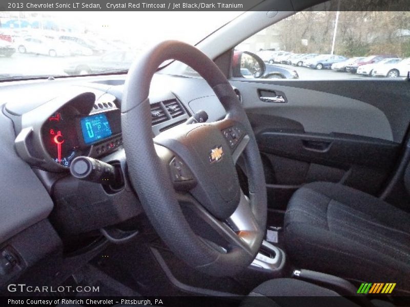 Crystal Red Tintcoat / Jet Black/Dark Titanium 2013 Chevrolet Sonic LT Sedan