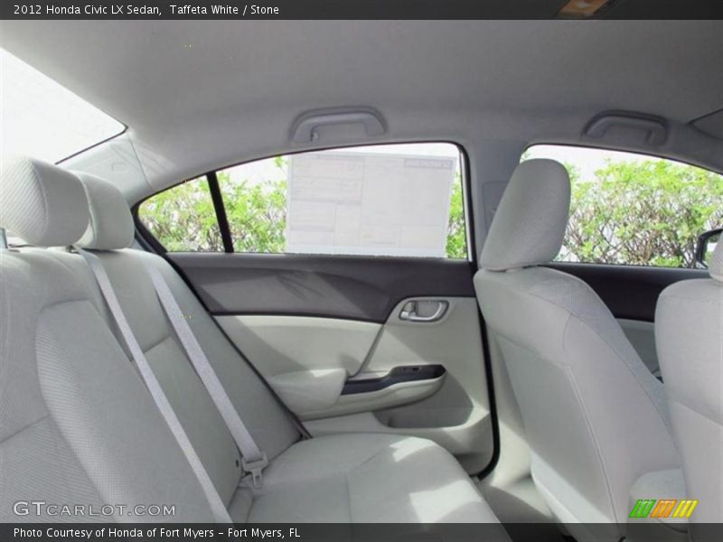 Taffeta White / Stone 2012 Honda Civic LX Sedan