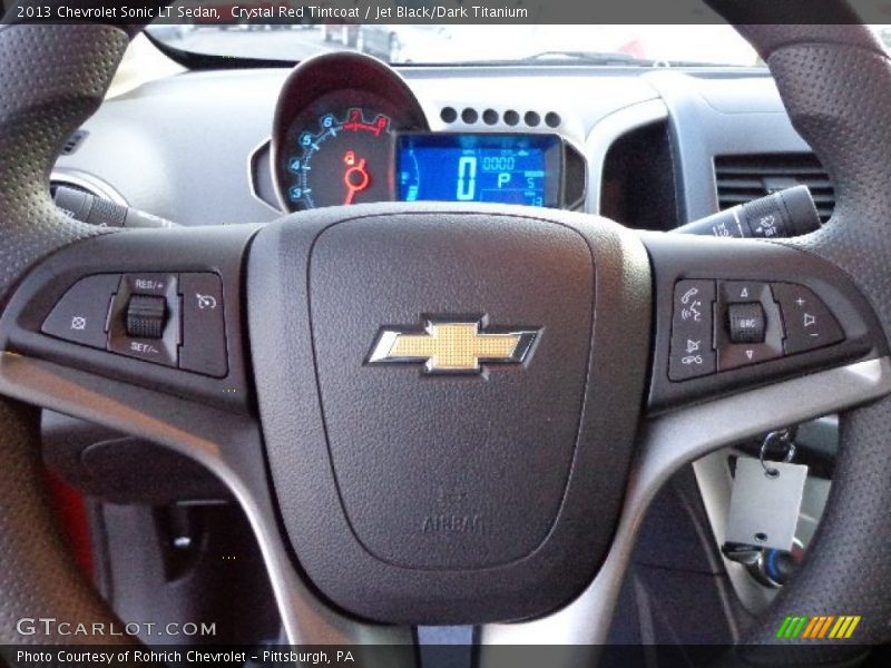 Crystal Red Tintcoat / Jet Black/Dark Titanium 2013 Chevrolet Sonic LT Sedan