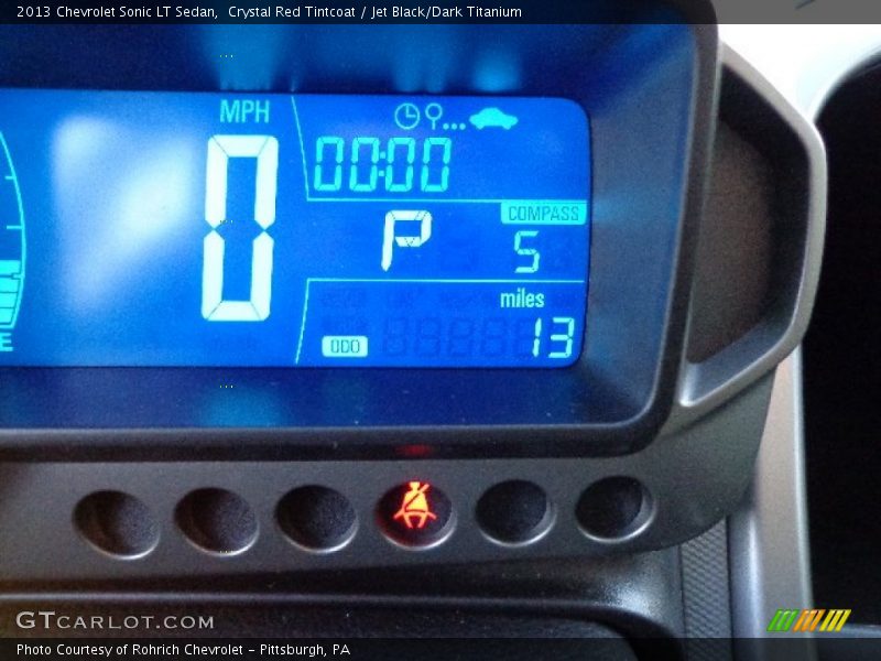 Crystal Red Tintcoat / Jet Black/Dark Titanium 2013 Chevrolet Sonic LT Sedan