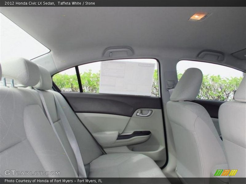 Taffeta White / Stone 2012 Honda Civic LX Sedan