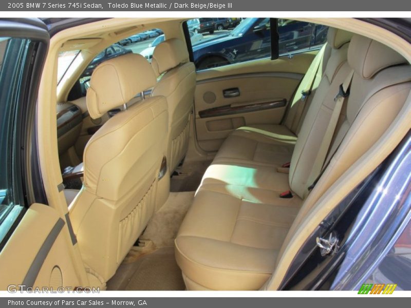 Toledo Blue Metallic / Dark Beige/Beige III 2005 BMW 7 Series 745i Sedan