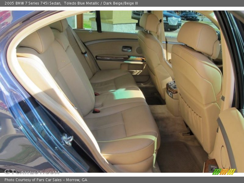 Toledo Blue Metallic / Dark Beige/Beige III 2005 BMW 7 Series 745i Sedan