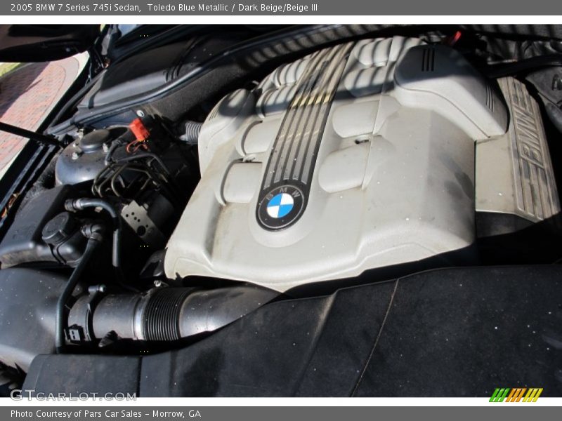 Toledo Blue Metallic / Dark Beige/Beige III 2005 BMW 7 Series 745i Sedan