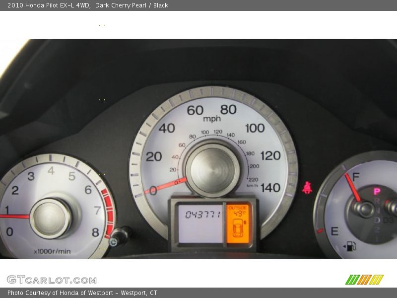 Dark Cherry Pearl / Black 2010 Honda Pilot EX-L 4WD