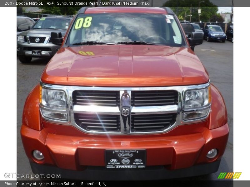 Sunburst Orange Pearl / Dark Khaki/Medium Khaki 2007 Dodge Nitro SLT 4x4
