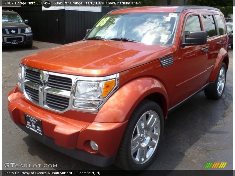 Sunburst Orange Pearl / Dark Khaki/Medium Khaki 2007 Dodge Nitro SLT 4x4