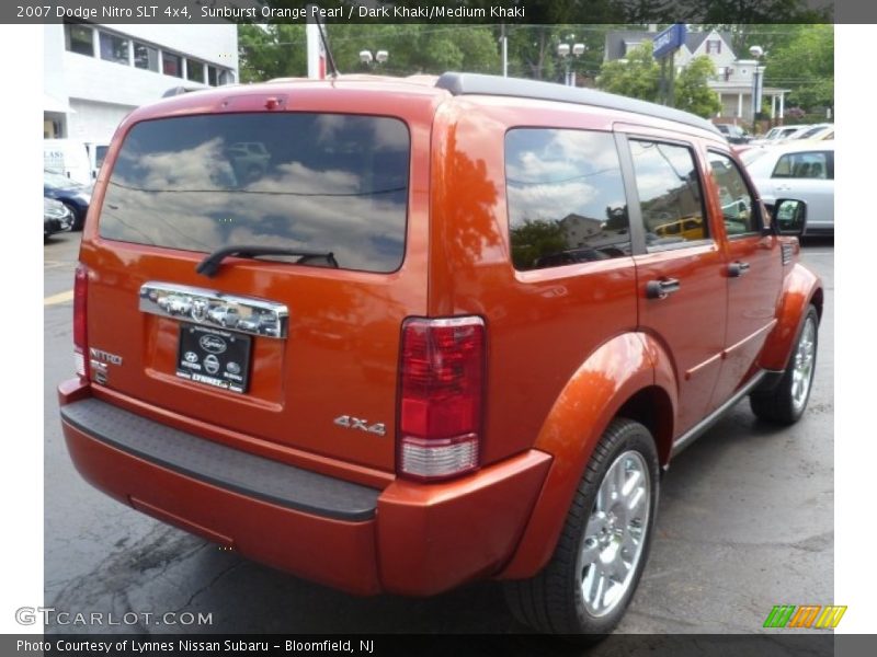 Sunburst Orange Pearl / Dark Khaki/Medium Khaki 2007 Dodge Nitro SLT 4x4