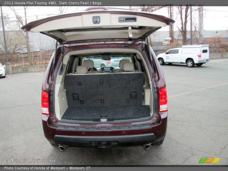 Dark Cherry Pearl / Beige 2011 Honda Pilot Touring 4WD