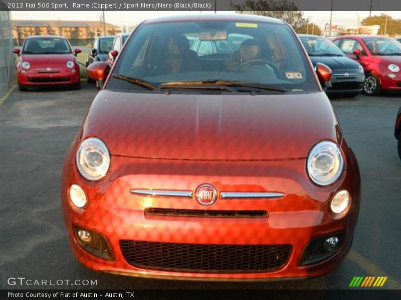 Rame (Copper) / Sport Nero/Nero (Black/Black) 2013 Fiat 500 Sport