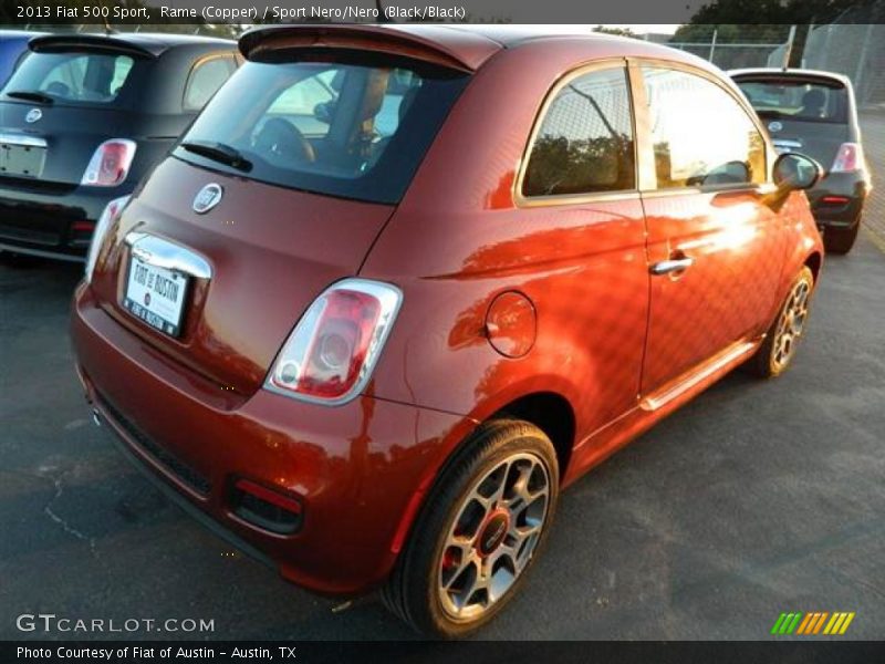 Rame (Copper) / Sport Nero/Nero (Black/Black) 2013 Fiat 500 Sport