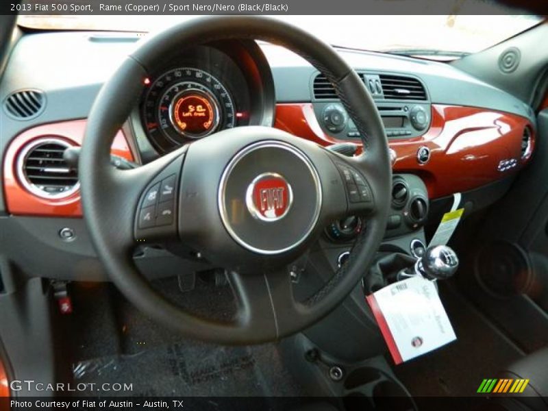 Rame (Copper) / Sport Nero/Nero (Black/Black) 2013 Fiat 500 Sport