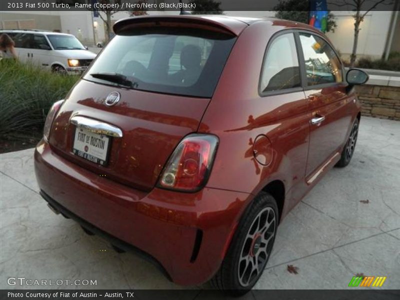 Rame (Copper) / Nero/Nero (Black/Black) 2013 Fiat 500 Turbo