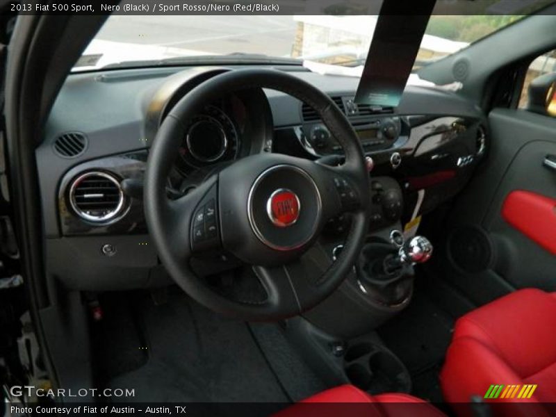 Nero (Black) / Sport Rosso/Nero (Red/Black) 2013 Fiat 500 Sport