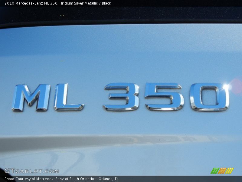 Iridium Silver Metallic / Black 2010 Mercedes-Benz ML 350