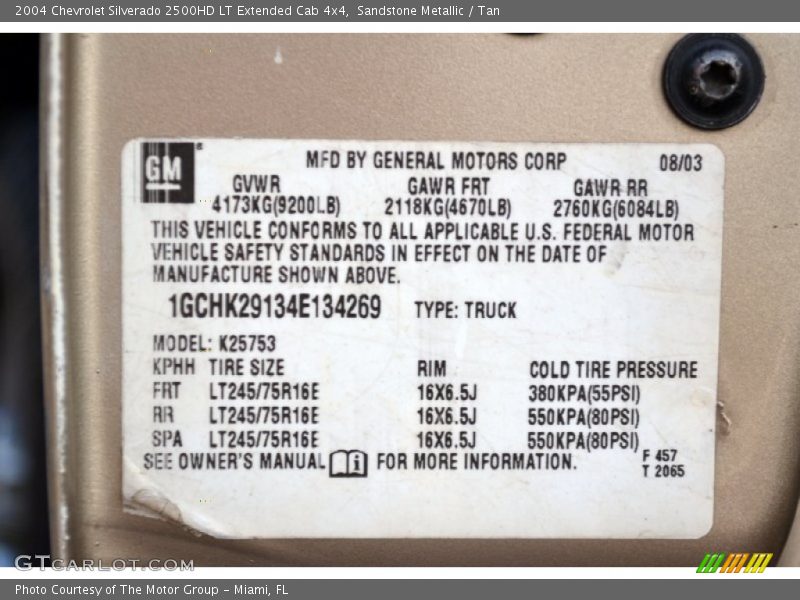 Sandstone Metallic / Tan 2004 Chevrolet Silverado 2500HD LT Extended Cab 4x4