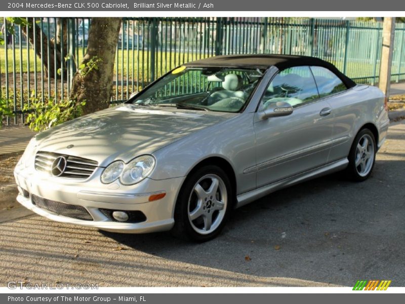 Brilliant Silver Metallic / Ash 2004 Mercedes-Benz CLK 500 Cabriolet