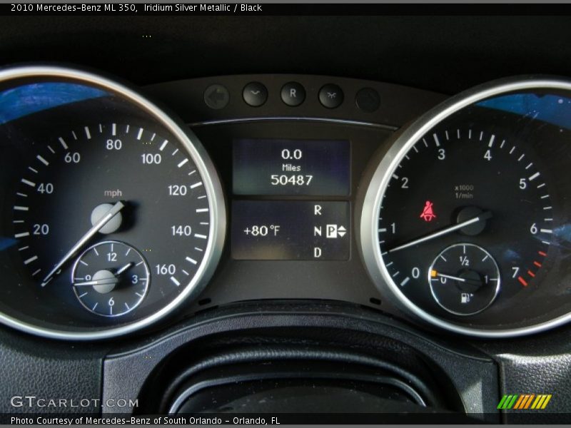 Iridium Silver Metallic / Black 2010 Mercedes-Benz ML 350