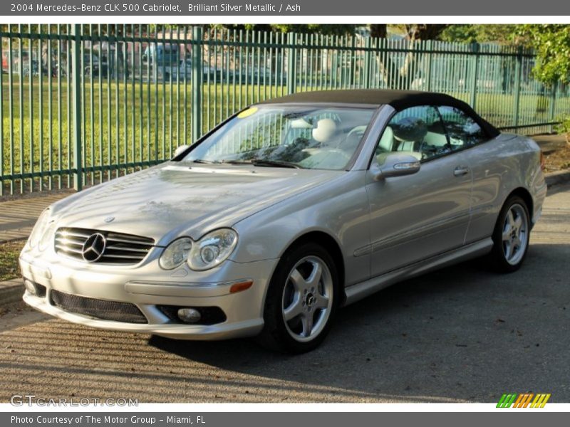 Brilliant Silver Metallic / Ash 2004 Mercedes-Benz CLK 500 Cabriolet