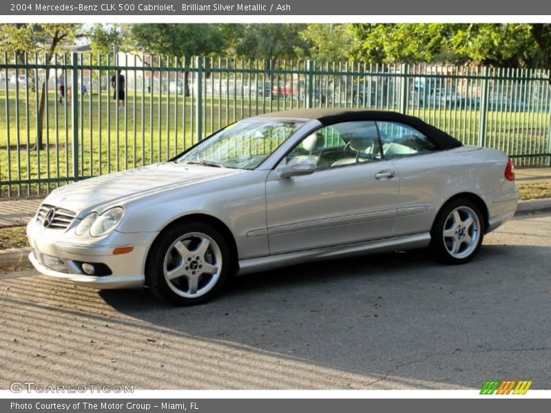Brilliant Silver Metallic / Ash 2004 Mercedes-Benz CLK 500 Cabriolet