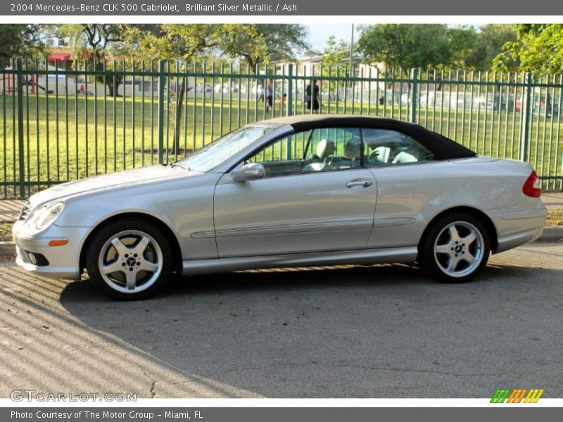 Brilliant Silver Metallic / Ash 2004 Mercedes-Benz CLK 500 Cabriolet