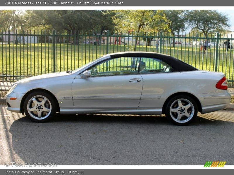 Brilliant Silver Metallic / Ash 2004 Mercedes-Benz CLK 500 Cabriolet