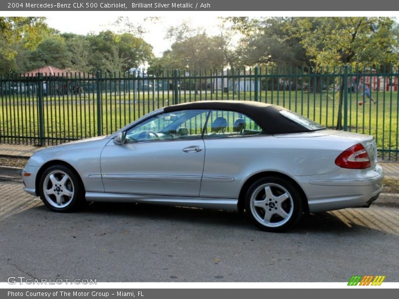 Brilliant Silver Metallic / Ash 2004 Mercedes-Benz CLK 500 Cabriolet