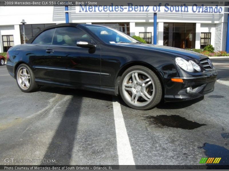 Black / Stone 2009 Mercedes-Benz CLK 550 Cabriolet