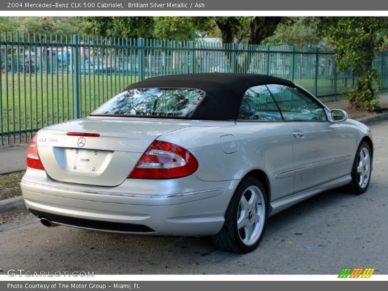 Brilliant Silver Metallic / Ash 2004 Mercedes-Benz CLK 500 Cabriolet