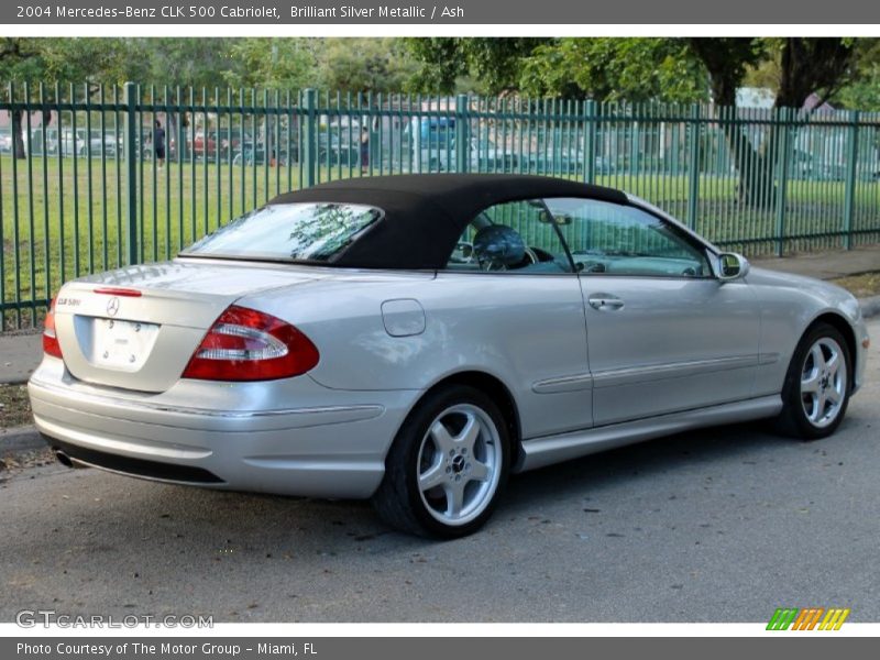 Brilliant Silver Metallic / Ash 2004 Mercedes-Benz CLK 500 Cabriolet