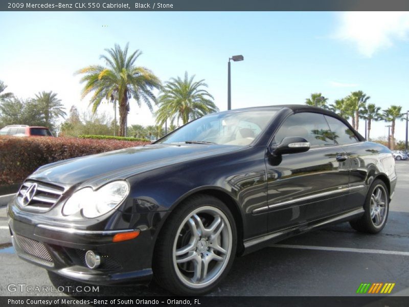 Black / Stone 2009 Mercedes-Benz CLK 550 Cabriolet