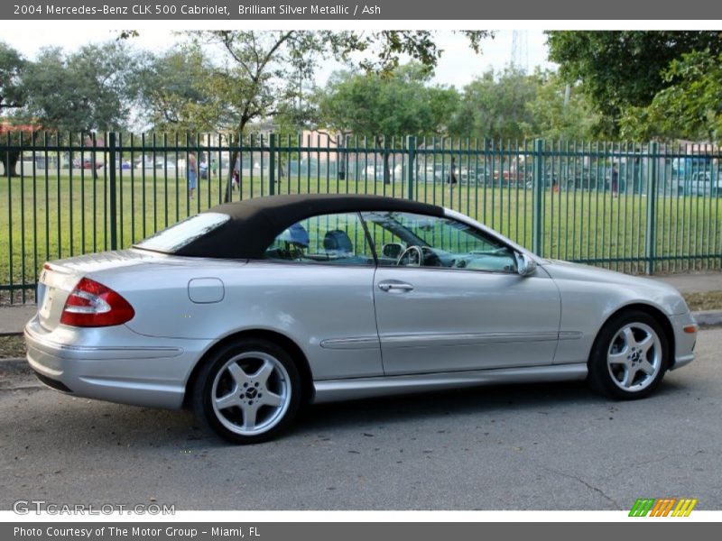 Brilliant Silver Metallic / Ash 2004 Mercedes-Benz CLK 500 Cabriolet