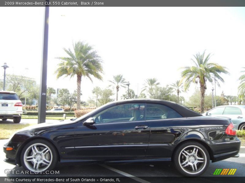 Black / Stone 2009 Mercedes-Benz CLK 550 Cabriolet