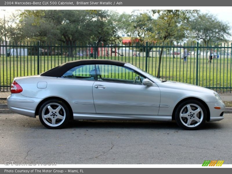 Brilliant Silver Metallic / Ash 2004 Mercedes-Benz CLK 500 Cabriolet