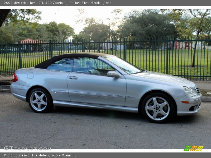 Brilliant Silver Metallic / Ash 2004 Mercedes-Benz CLK 500 Cabriolet