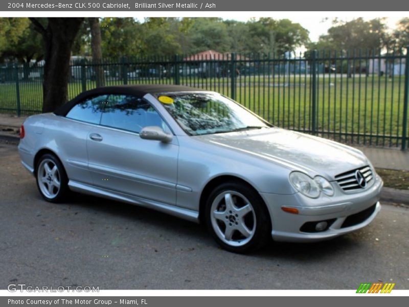 Brilliant Silver Metallic / Ash 2004 Mercedes-Benz CLK 500 Cabriolet