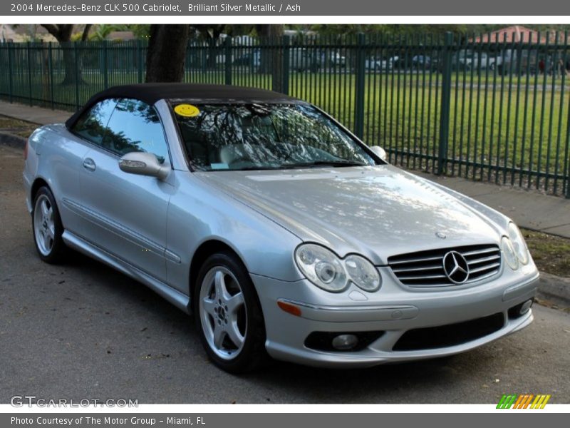 Brilliant Silver Metallic / Ash 2004 Mercedes-Benz CLK 500 Cabriolet
