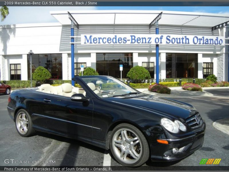 Black / Stone 2009 Mercedes-Benz CLK 550 Cabriolet