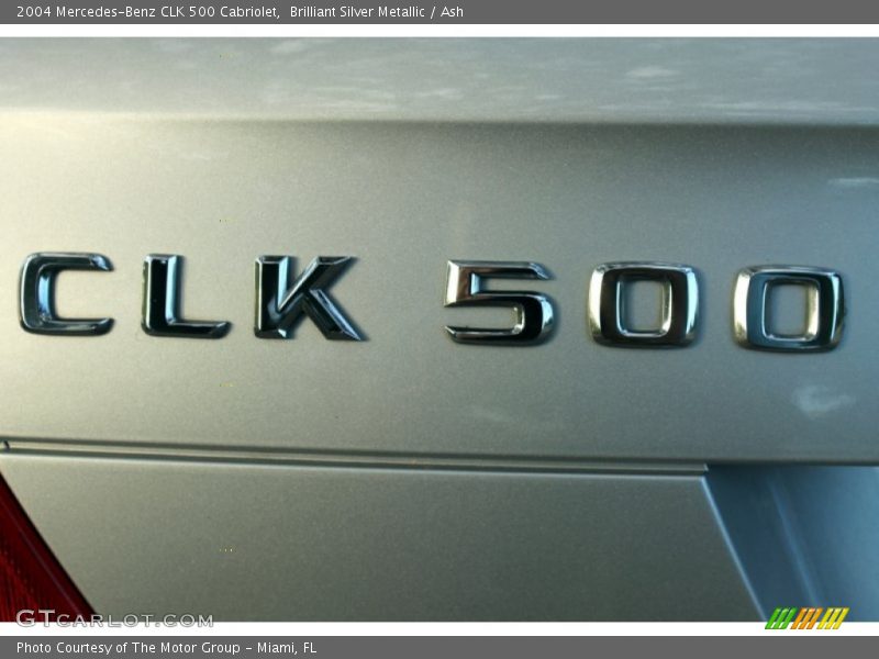 Brilliant Silver Metallic / Ash 2004 Mercedes-Benz CLK 500 Cabriolet