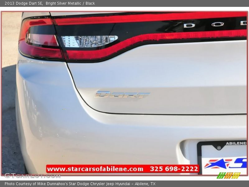 Bright Silver Metallic / Black 2013 Dodge Dart SE