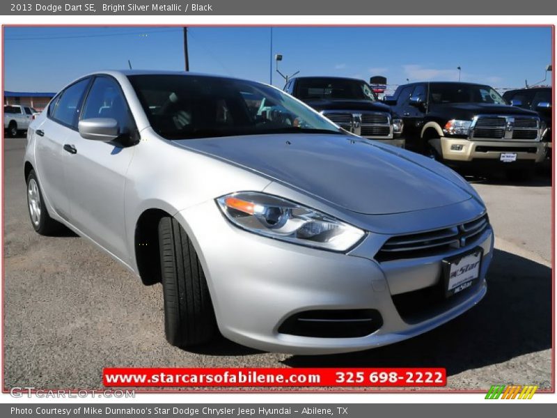 Bright Silver Metallic / Black 2013 Dodge Dart SE