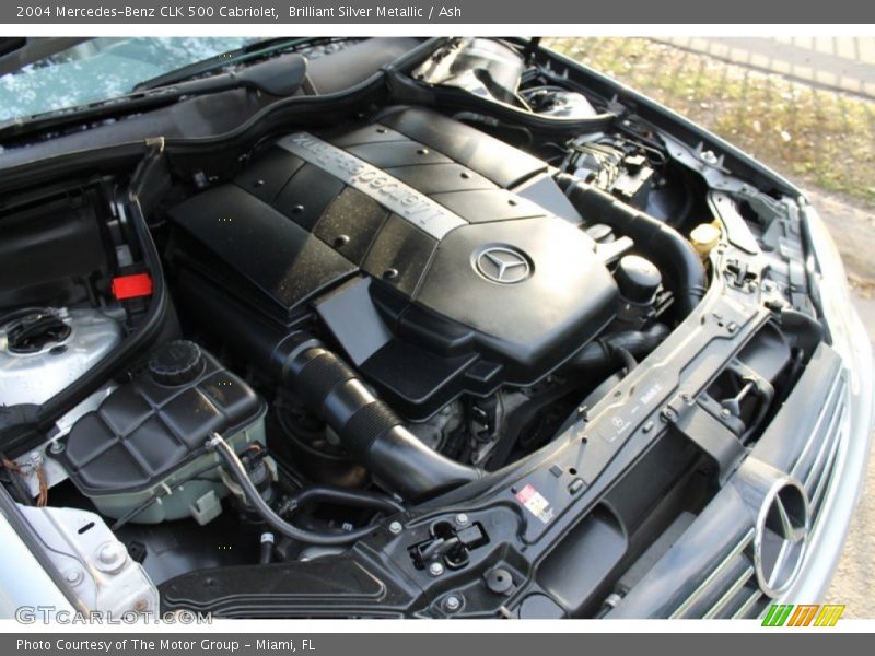 Brilliant Silver Metallic / Ash 2004 Mercedes-Benz CLK 500 Cabriolet