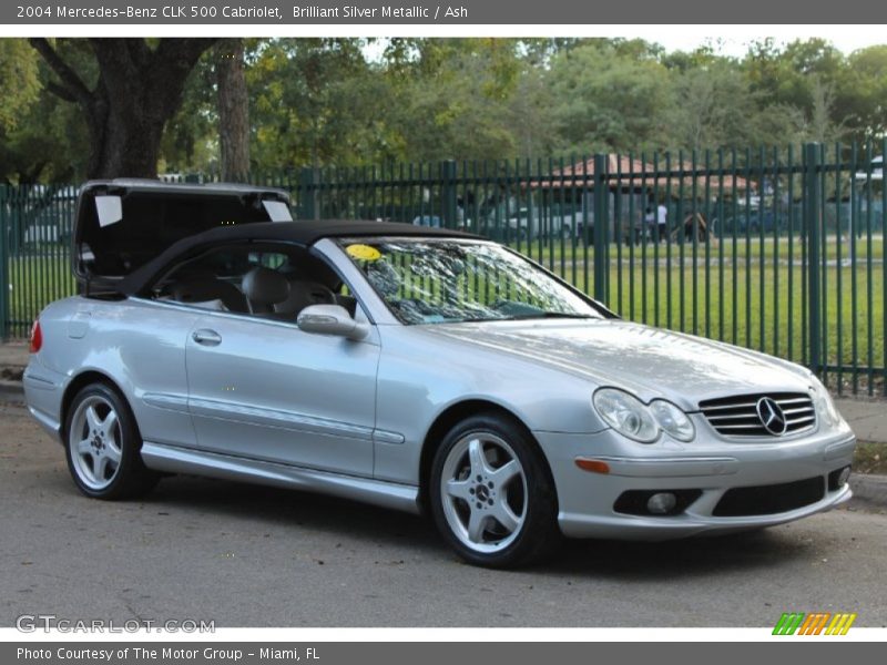 Brilliant Silver Metallic / Ash 2004 Mercedes-Benz CLK 500 Cabriolet